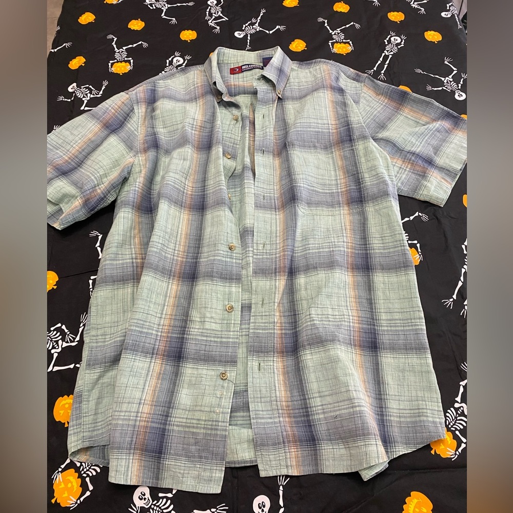 REELLEGENDS PERFORMANCE CLOTHING size large plaid mens button up top